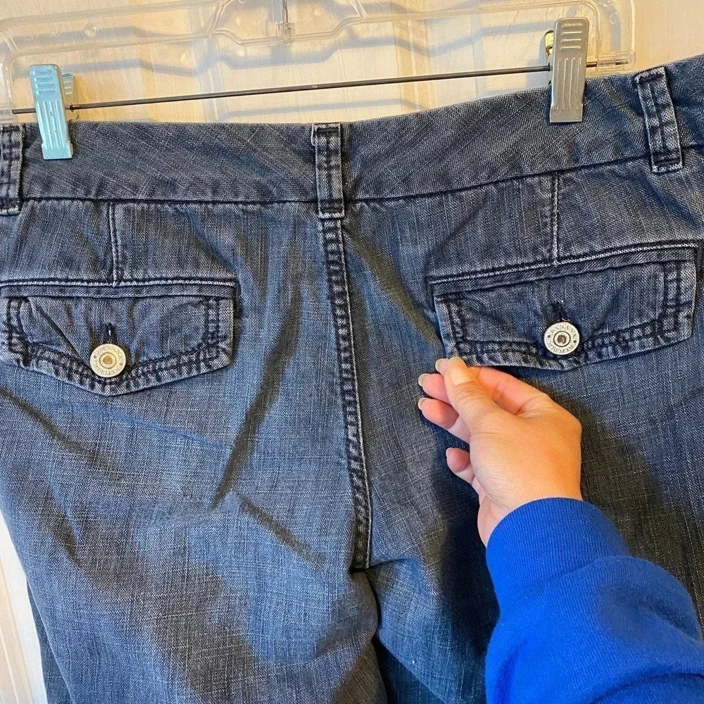 Banana Republic Cotton Flared leg Blue Jeans Women Size 8 Pockets - Picture 9 of 9